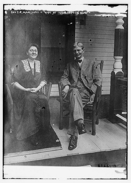 Gov.  T.R. Marshall & wife at Indianapolis home (LOC)