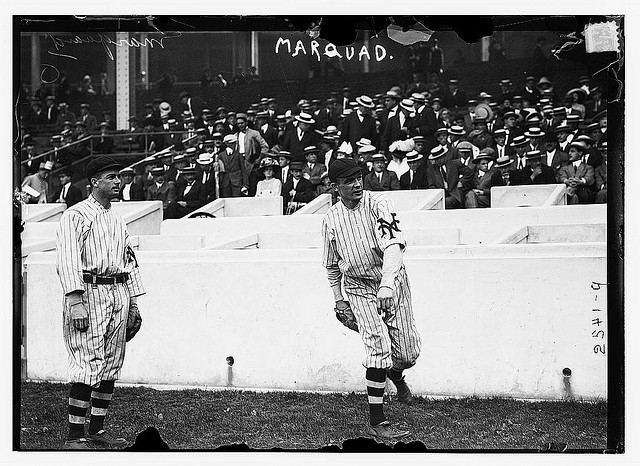 [Tillie Shafer (left) & Rube Marquard (right), New York NL, at Polo Grounds, NY (baseball)] (LOC)