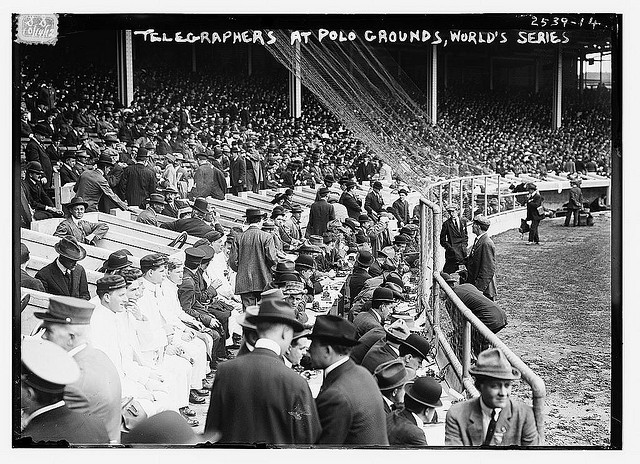 Telegraphers at Polo Grounds, World Series, 1912 (LOC)