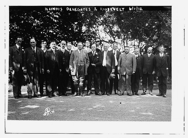 Ill. Delegates and Roosevelt (LOC)