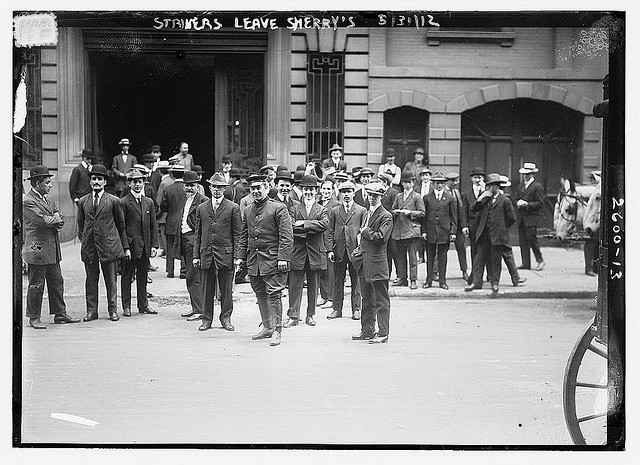 Strikers leave Sherry's (LOC)