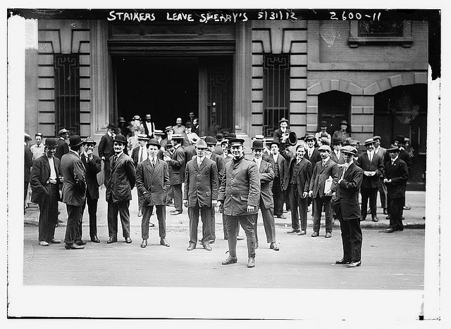 Strikers leave Sherry's (LOC)