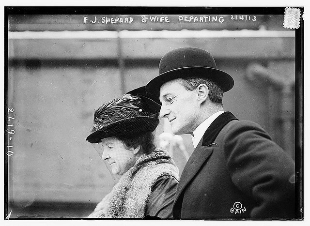 F.J. Shepard and wife departing (LOC)