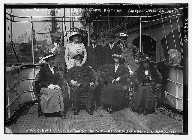Edw. Beens, Mrs. Siebert, Colgate Hoyt, etc. on ship (LOC)