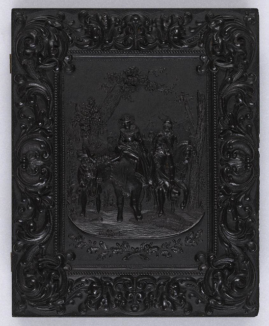 [Union case for daguerreotype, ambrotype, or tintype depicting a wedding procession] (LOC)
