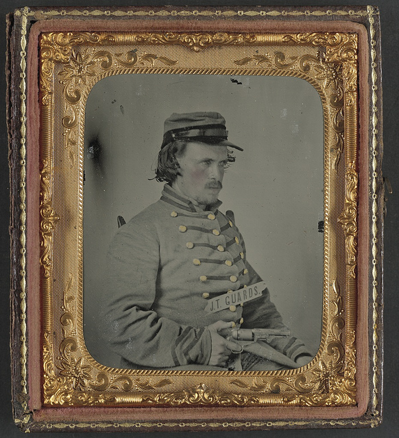 [Unidentified corporal in Confederate uniform of Company K, "Jake Thompson Guards," 19th Mississippi Infantry Regiment] (LOC)
