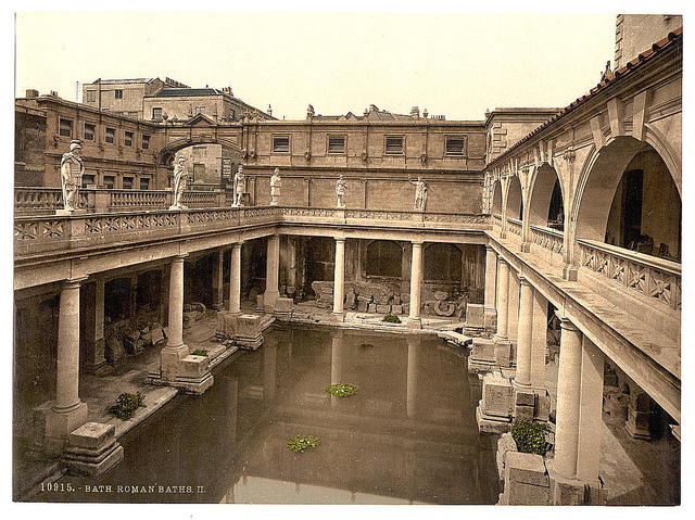 [Roman Baths and Abbey, II, Bath, England]  (LOC)