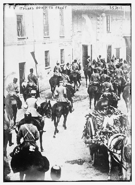 Italians going to front  (LOC)