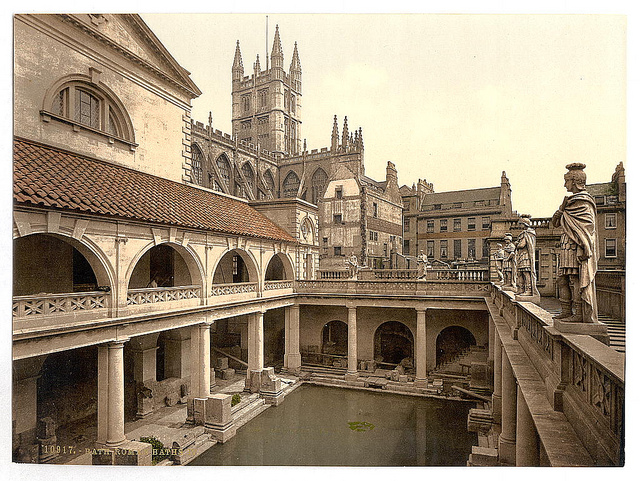 [Roman Baths and Abbey, IV, Bath, England]  (LOC)