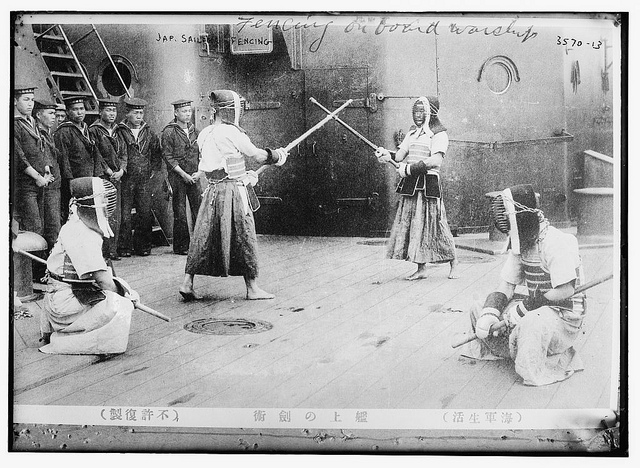 Jap[anese] sailors fencing  (LOC)