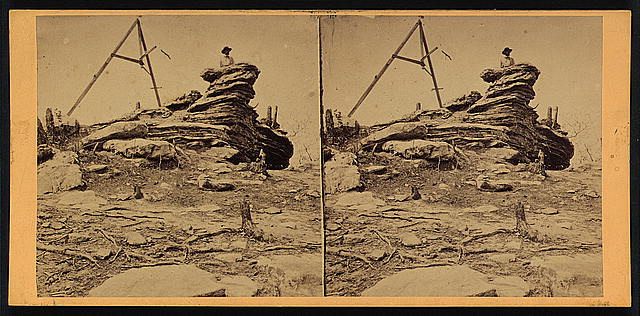Pulpit Rock, scene of Jeff. Davis' speech at Lookout Mountain (LOC)