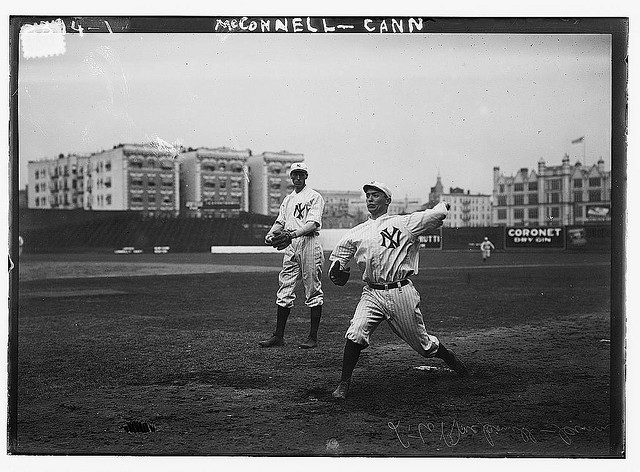 [George McConnell & Michael Cann, New York AL, at Hilltop Park, NY (baseball)] (LOC)