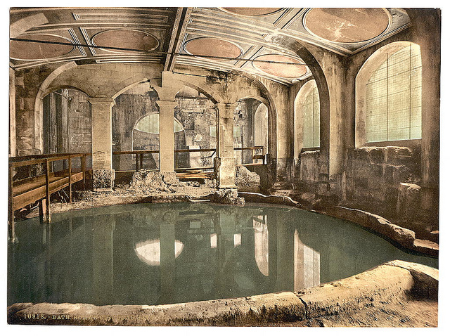 [Roman Baths and Abbey, Circular Bath, Bath, England]  (LOC)