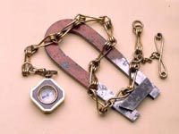 William Clark's compass on chain, and his magnet
