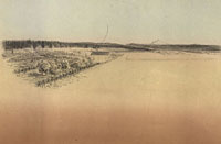 Unfinished Study for Illustration in Gov. Stevens' Report-View of Fort Vancouver