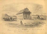 Coeur-d-alène Mission, Established by the Jesuit Fathers in the Rocky Mountains in 1842