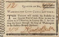 Tickets from the Washington City Canal Lottery