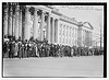 Crowd on Treasury steps watching for Bride and Groom (Wilson) (LOC) by The Library of Congress