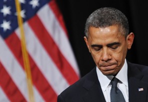 TOPSHOTS
US President Barack Obama pauses as he speaks during a memorial service for the victims and relatives of the Sandy Hook Elementary School shooting on December 16, 2012 in Newtown, Connecticut. Twenty-six people were killed when a gunman entered Sandy Hook Elementary and began a shooting spree. AFP PHOTO/Mandel NGANMANDEL NGAN/AFP/Getty Images