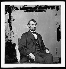 [Abraham Lincoln, U.S. President.  Seated portrait, facing right] (LOC)