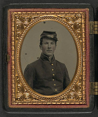 [Unidentified soldier in Union uniform with forage cap] (LOC)