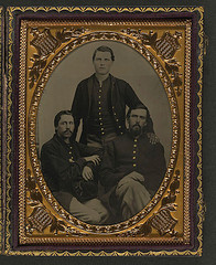 [Three unidentified soldiers in Union uniforms] (LOC)