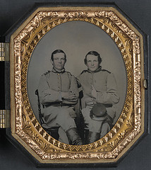 [Private Reggie T. Wingfield and Private Hamden T. Flay in Confederate uniforms] (LOC)