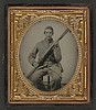 [Unidentified soldier in Confederate uniform with musket] (LOC) by The Library of Congress