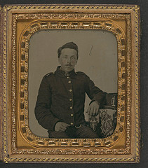 [Unidentified soldier in Union uniform with rifleman's hat] (LOC)