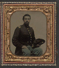 [Unidentified soldier in Union second lieutenant uniform holding hat] (LOC)