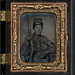 [Sergeant William T. Biedler, 16 years old, of Company C, Mosby's Virginia Cavalry Regiment with musket] (LOC)
