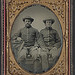 [Private Charles Chapman of Company A, 10th Virginia Cavalry Regiment, left, and unidentified soldier] (LOC)
