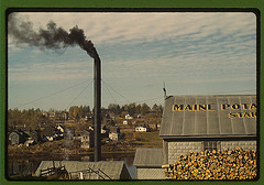 A starch factory along the Aroostook River, Caribou, Aroostook County, Me. (LOC)