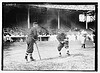 [John McGraw (left) & Chief Meyers (catching), New York NL (baseball) at the 1911 World Series) (LOC) by The Library of Congress