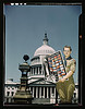 United Nations Fight for Freedom: Boy Scout in front of Capitol. They help out by delivering posters to help the war effort (LOC) by The Library of Congress