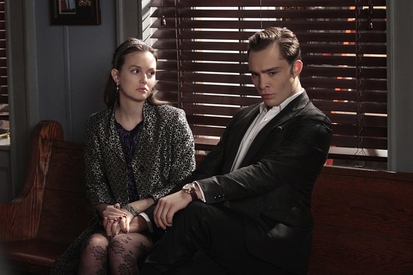 Leighton Meester and Ed Westwick in a scene from "Gossip Girl."