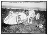 Bob Burman's car after accident - Indianapolis (LOC) by The Library of Congress