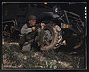 Infantryman with halftrack, a young soldier of the armed forces, holds and sights his Garand rifle like an old timer, Fort Knox, Ky. He likes the piece for its fine firing qualities and its rugged, dependable mechanism. (LOC) by The Library of Congress