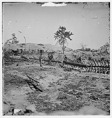 Atlanta, Georgia. Confederate fortifications (Shown is George N. Barnard, photographer and his dark room) (LOC)