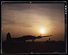Sunset silhouette of flying fortress, Langley Field, Va. (LOC) by The Library of Congress