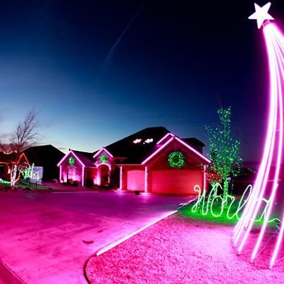 Photo: Families get their Griswold on this year

Superdecorators use video screens, conveyor belts, lasers, animatronics, and a partridge in a pear tree. MORE PHOTOS: 
http://yhoo.it/U7w2HG

What's the best display in your area?