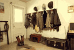 Typical buckaroo clothing in bedroom of Rusty and Peggy McCorkell, Reed (Read) Ranch