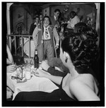 [Portrait of Uffe Bode, Doc Pomus, Sol (Solomon) Yaged, John (O.) Levy, and Rex William Stewart, Pied Piper, New York, N.Y., ca. Sept. 1947]