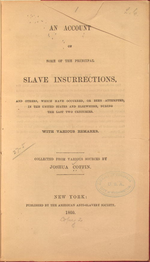 Image 1 of 36, An Account of Some of the Principal Slave Insurrec