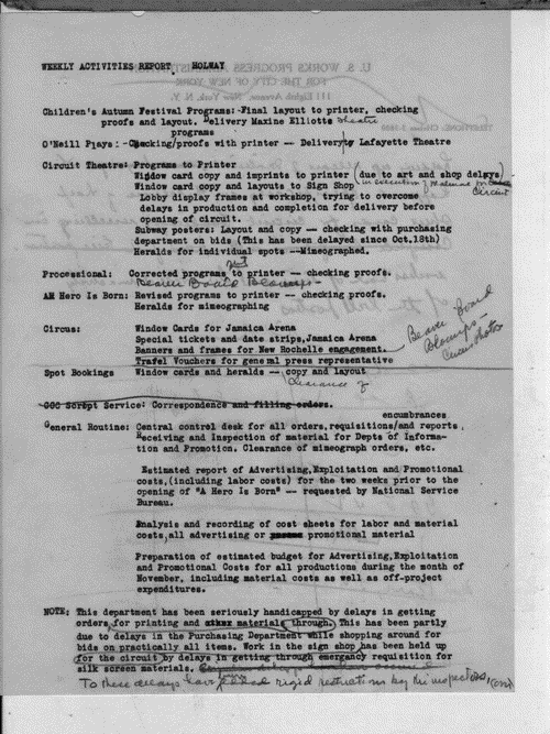 Image 1 of 5, Publicity Reports - Holway, Bernard