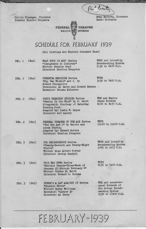 Image 1 of 8, Publicity - 1939 - FTP Radio Division Presentation