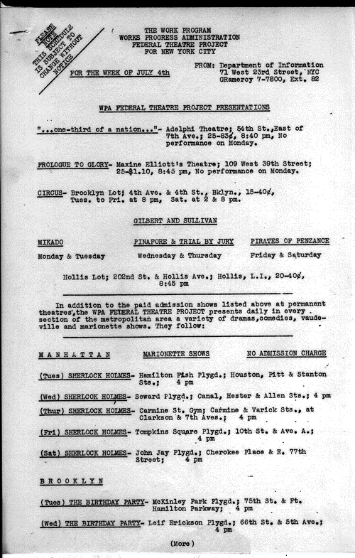 Image 1 of 17, Adv. and Pub. - Jul 1938 - WPA-FTP Presentations -