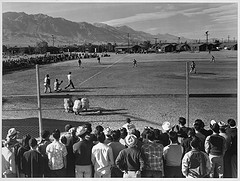 Baseball game, Manzanar Relocation Center, Calif. (LOC)