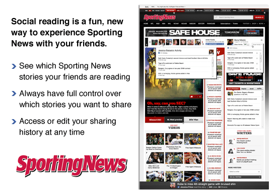 Social reading is a fun, new way to experience Sporting News.