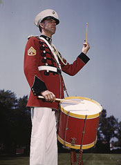 Image: Marine drummer